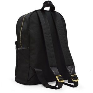 Adrienne Vittadini Nylon Backpack with 13 Inch Padded Laptop Sleeve-Black (